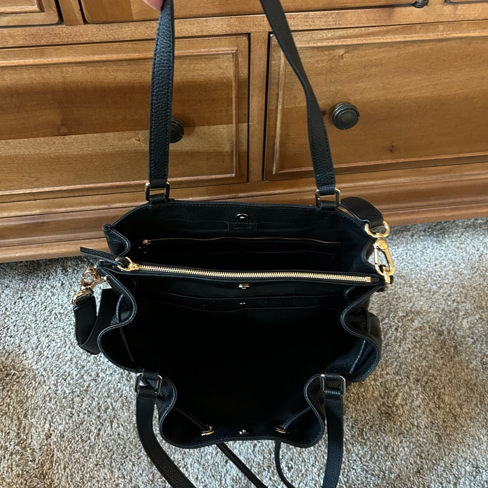 Quince Italian Leather Triple Compartment Bucket Bag - Picture 3 of 4